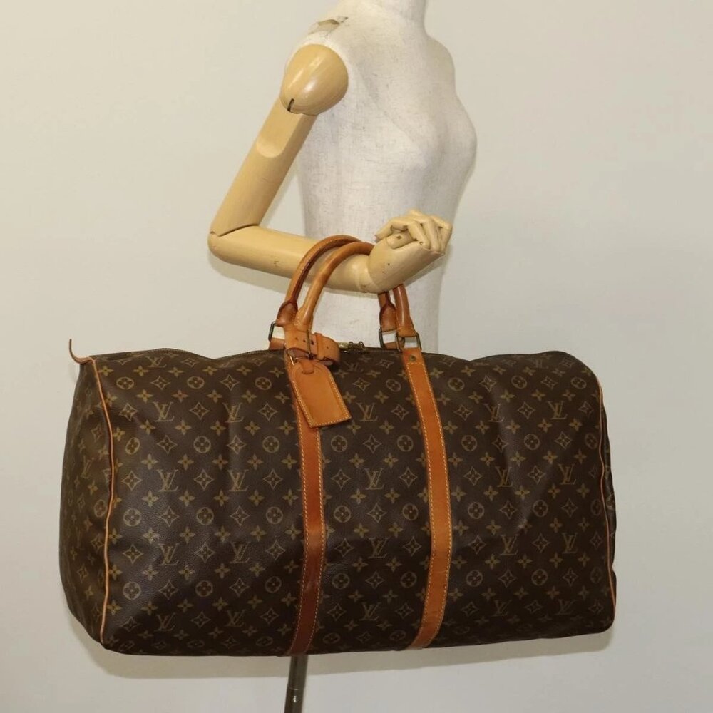 LOUIS VUITTON Monogram Keepall 60 Boston Bag M41422 LV Auth 117757 - Picture 3 of 16